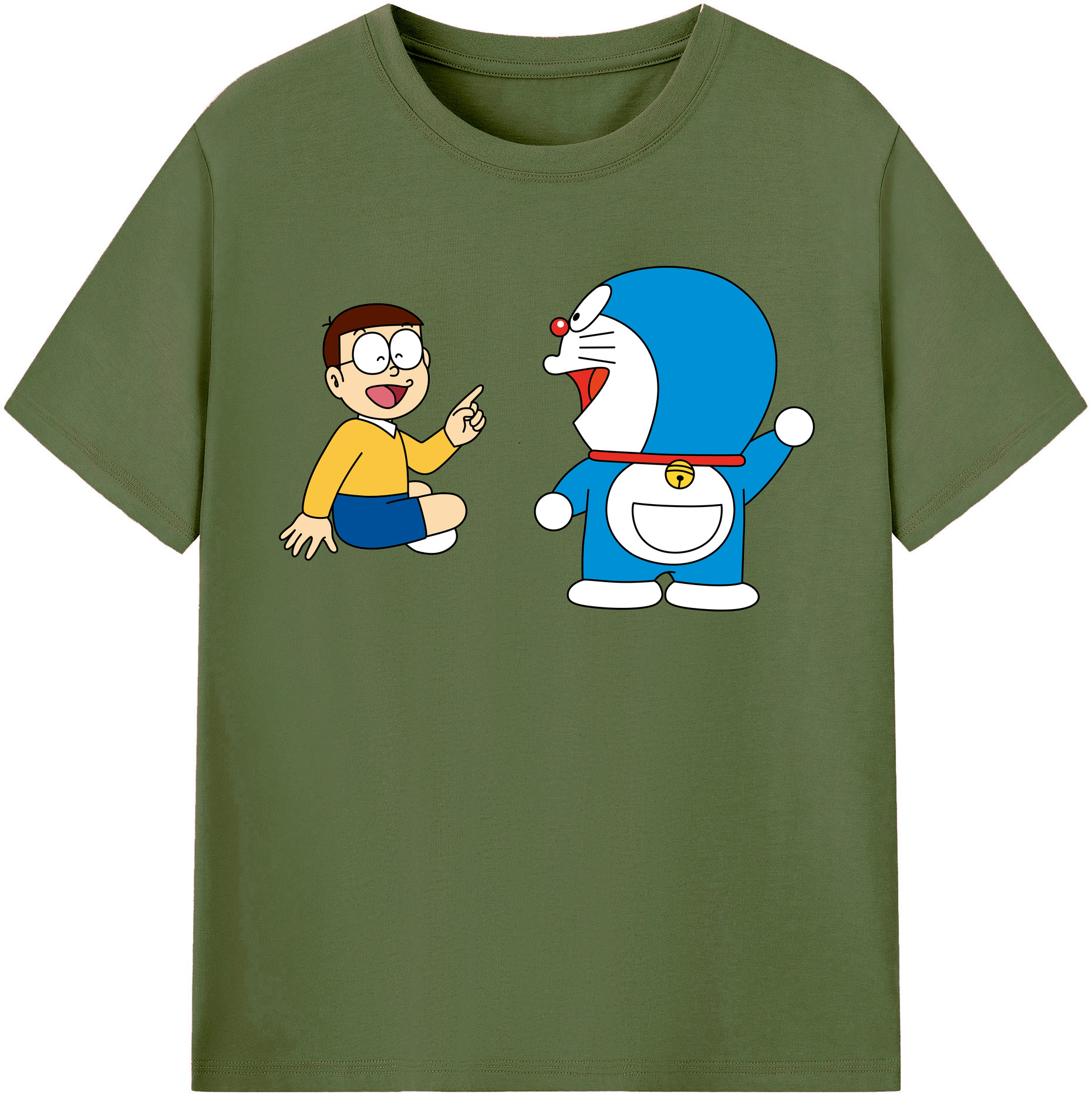（画像用） ドラえもん Doraemon 綿100％半袖Tシャツ（フロントプリント）